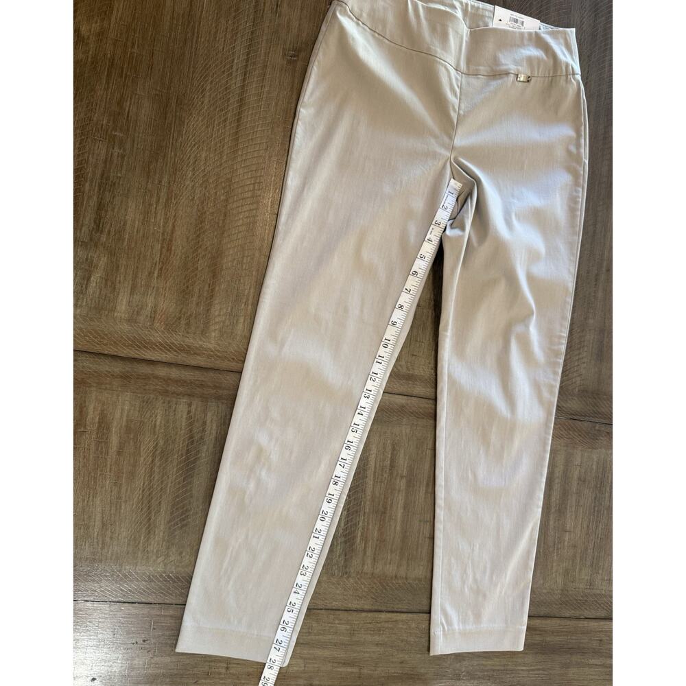 NWT I.N.C. INTERNATIONAL CONCEPTS Mid Rise Tummy Control Beige Skinny Pants 4S - Picture 10 of 16